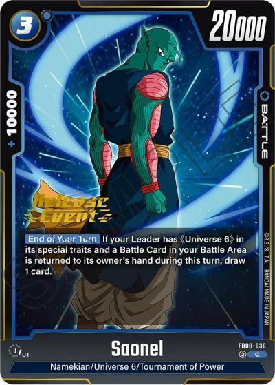 Saonel FB08-036 Saiyan's Pride Release Event Cards Fusion World card