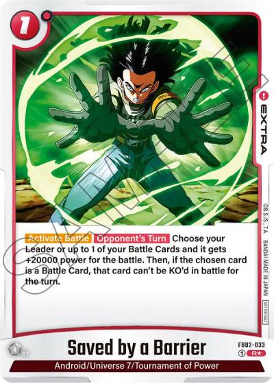Saved by a Barrier Championship Pack 01 FB02-033 Tournament and Championship Promos Fusion World card