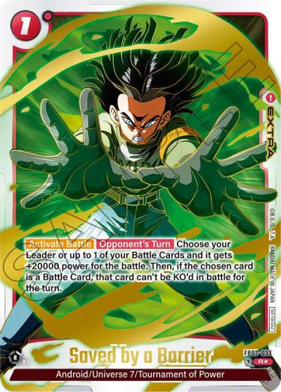 Saved by a Barrier Championship Pack 01 Gold FB02-033 Tournament and Championship Promos Fusion World card