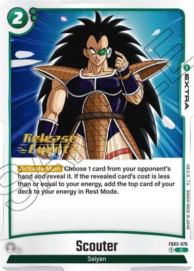 Scouter FB03-076 Raging Roar Release Event Cards Fusion World card