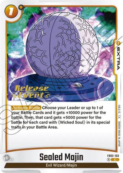 Sealed Majin FB03-103 Raging Roar Release Event Cards Fusion World card