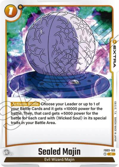 Sealed Majin FB03-103 Raging Roar Fusion World card