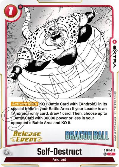 Self Destruct SB01-015 Manga Booster 01 Release Event Cards Fusion World card