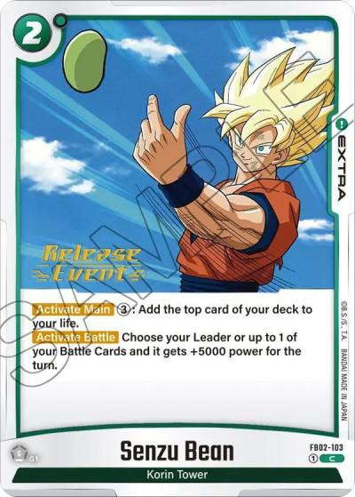 Senzu Bean FB02-103 Blazing Aura Release Event Cards Fusion World card