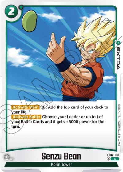 Senzu Bean FB02-103 Blazing Aura Fusion World card