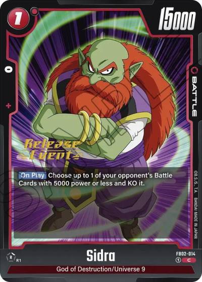 Sidra FB02-014 Blazing Aura Release Event Cards Fusion World card
