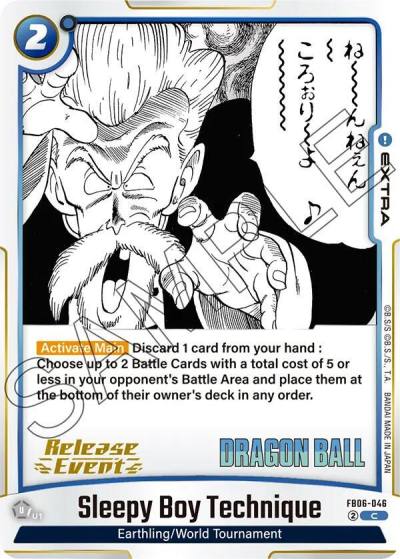Sleepy Boy Technique FB06-046 Manga Booster 01 Release Event Cards Fusion World card
