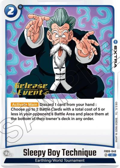 Sleepy Boy Technique FB06-046 Rivals Clash Release Event Cards Fusion World card