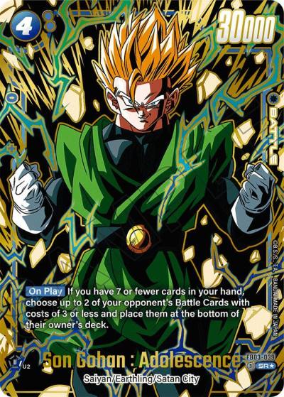 Son Gohan Adolescence Alternate Art FB03-039 Raging Roar Alternate Art Reprints Fusion World card