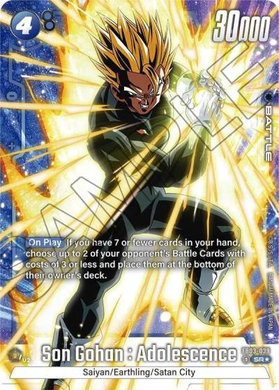 Son Gohan Adolescence Alternate Art FB03-039 Raging Roar Fusion World card