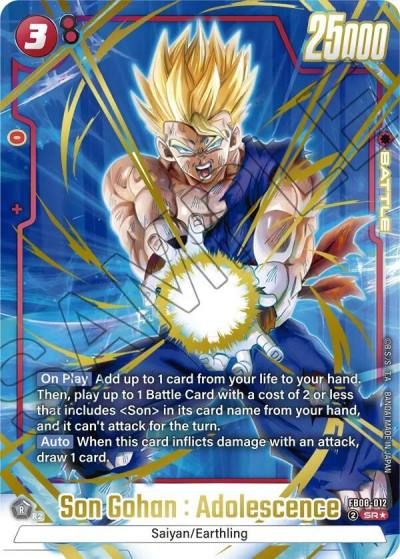 Son Gohan Adolescence Alternate Art FB08-012 Saiyan's Pride Fusion World card