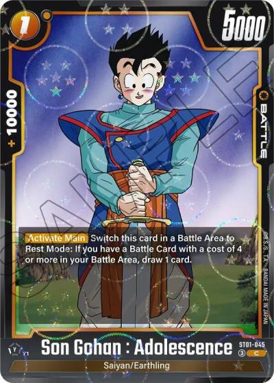 Son Gohan Adolescence Dragon Ball Pattern ST01-045 Story Booster 01 Fusion World card