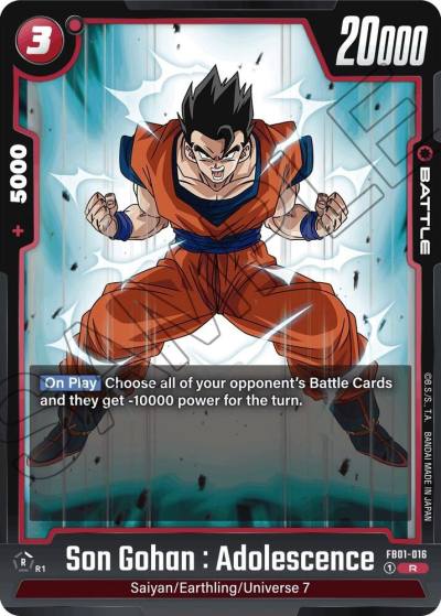 Son Gohan Adolescence FB01-016 Awakened Pulse Fusion World card
