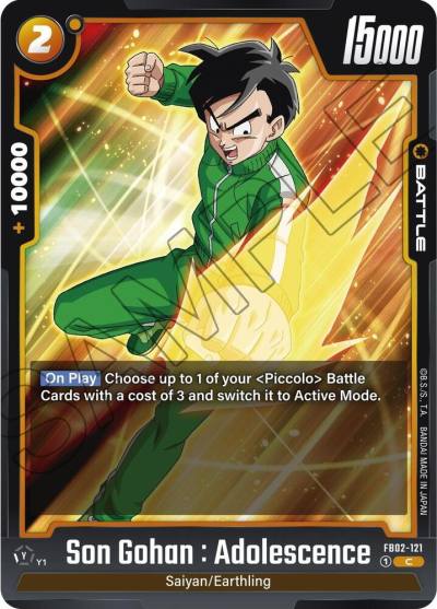 Son Gohan Adolescence FB02-121 Blazing Aura Fusion World card