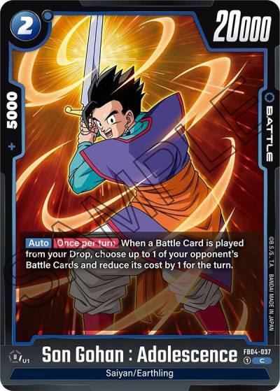 Son Gohan Adolescence FB04-037 Ultra Limit Fusion World card