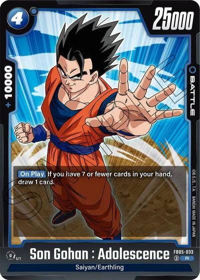 Son Gohan Adolescence FB05-033 New Adventure Fusion World card