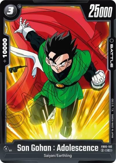 Son Gohan Adolescence FB05-102 New Adventure Fusion World card
