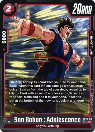 Son Gohan Adolescence FB08-011 Saiyan's Pride Fusion World card