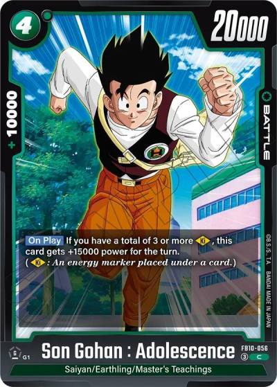 Son Gohan Adolescence FB10-056 Cross Force Fusion World card