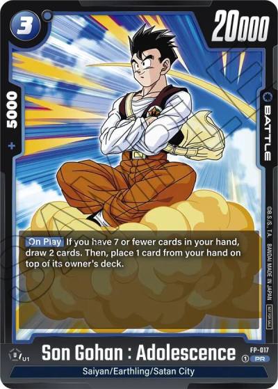 Son Gohan Adolescence  FP-017 Fusion World Promotion Cards and Packs Fusion World card