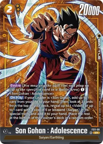 Son Gohan Adolescence FS11-09 Starter Deck EX: The Phase of Evolution Fusion World card