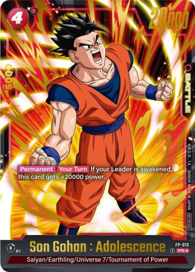 Son Gohan Adolescence Gold FP-013 Fusion World Promotion Cards and Packs Fusion World card