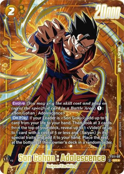 Son Gohan Adolescence Gold FS11-09 Starter Deck EX: The Phase of Evolution Fusion World card