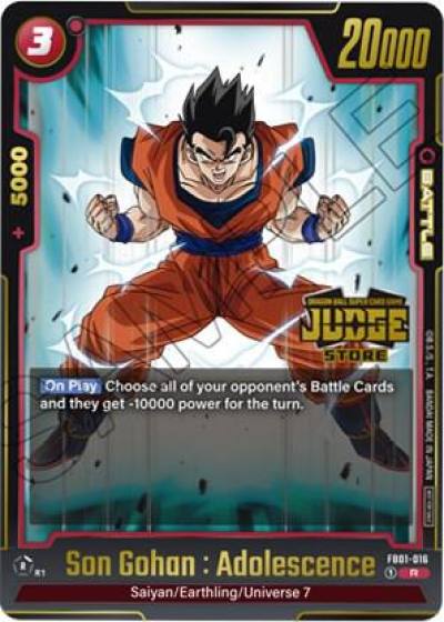 Son Gohan Adolescence Judge Pack Store Judge 01 FB01-016 Tournament and Championship Promos Fusion World card