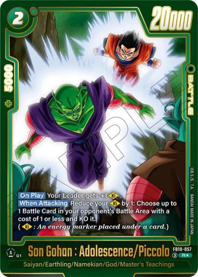Son Gohan Adolescence Piccolo Alternate Art FB10-057 Cross Force Fusion World card