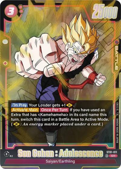 Son Gohan Adolescence ST01-011 Story Booster 01 Fusion World card