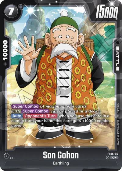 Son Gohan Bonus Pack Alternate Art FS05-05 Starter Deck 5: Bardock Fusion World card