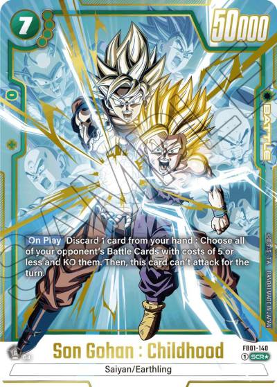 Son Gohan Childhood Alternate Art FB01-140 Awakened Pulse Fusion World card