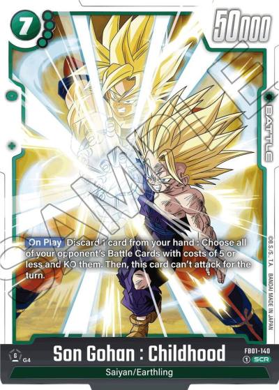 Son Gohan Childhood FB01-140 Awakened Pulse Fusion World card