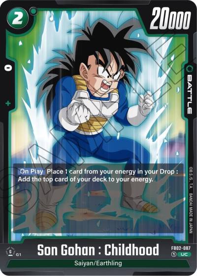 Son Gohan Childhood FB02-087 Blazing Aura Fusion World card