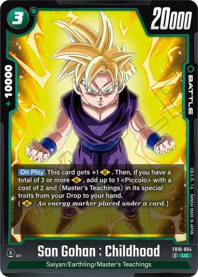 Son Gohan Childhood FB10-054 Cross Force Fusion World card