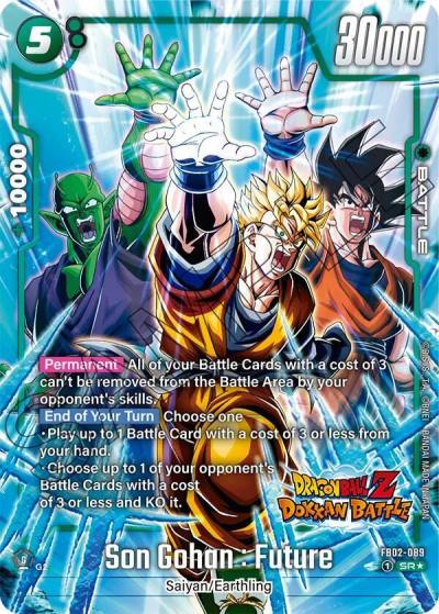 Son Gohan Future Dragon Ball Z Dokkan Battle Alternate Art FB02-089 Blazing Aura Alternate Art Reprints Fusion World card