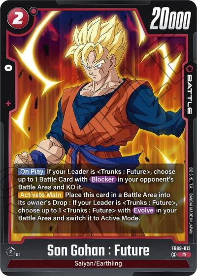 Son Gohan Future FB08-013 Saiyan's Pride Fusion World card