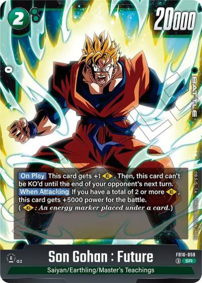 Son Gohan Future FB10-059 Cross Force Fusion World card