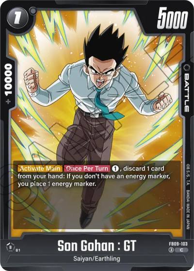 Son Gohan GT FB09-103 Dual Evolution Fusion World card