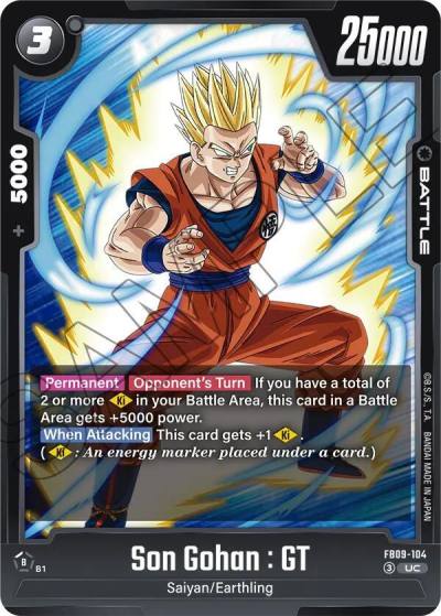 Son Gohan GT FB09-104 Dual Evolution Fusion World card