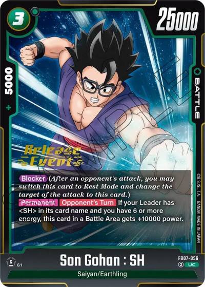 Son Gohan SH FB07-056 Wish For Shenron Release Event Cards Fusion World card
