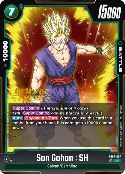 Son Gohan SH FB07-057 Wish For Shenron Release Event Cards Fusion World card
