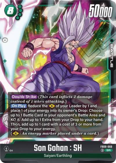 Son Gohan SH FB09-060 Dual Evolution Fusion World card