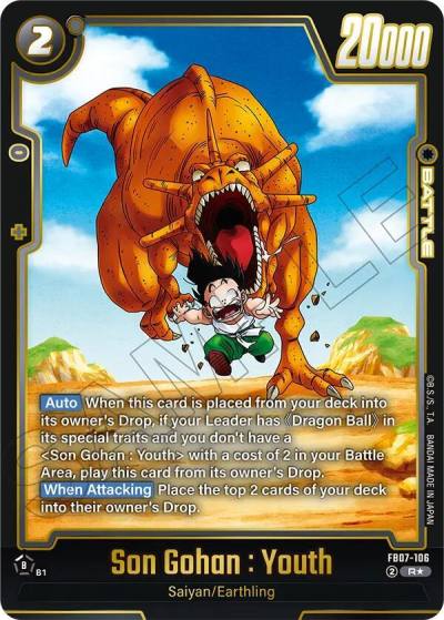 Son Gohan Youth Alternate Art FB07-106 Wish For Shenron Fusion World card