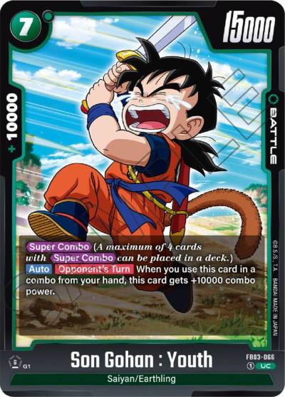 Son Gohan Youth FB03-066 Raging Roar Fusion World card