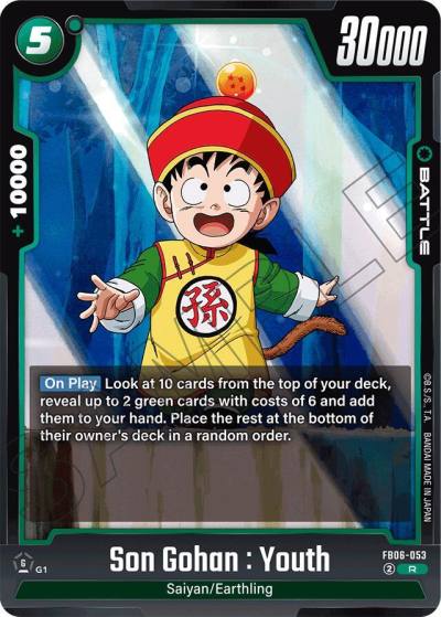 Son Gohan Youth FB06-053 Rivals Clash Fusion World card