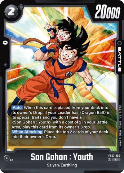 Son Gohan Youth FB07-106 Wish For Shenron Fusion World card