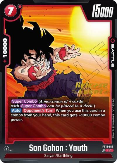 Son Gohan Youth FB10-013 Cross Force Release Event Cards Fusion World card