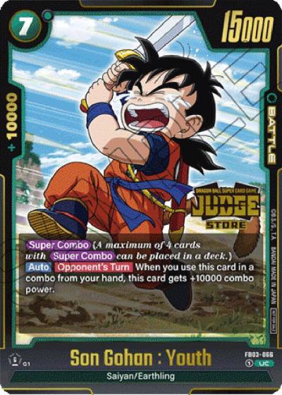 Son Gohan Youth Judge Pack Store Judge 02 FB03-066 Tournament and Championship Promos Fusion World card