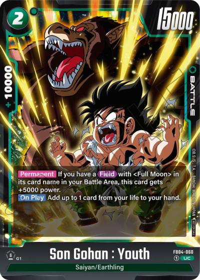 Son Gohan Youth Limited Pack 01 FB04-060 Tournament and Championship Promos Fusion World card